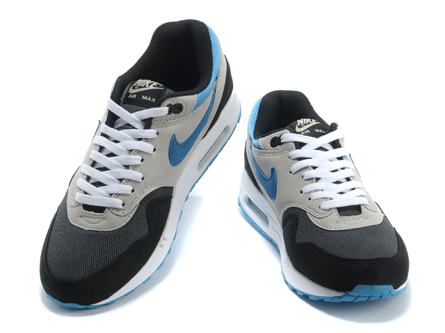 New Men'S Nike Air Max Black/White/Blue